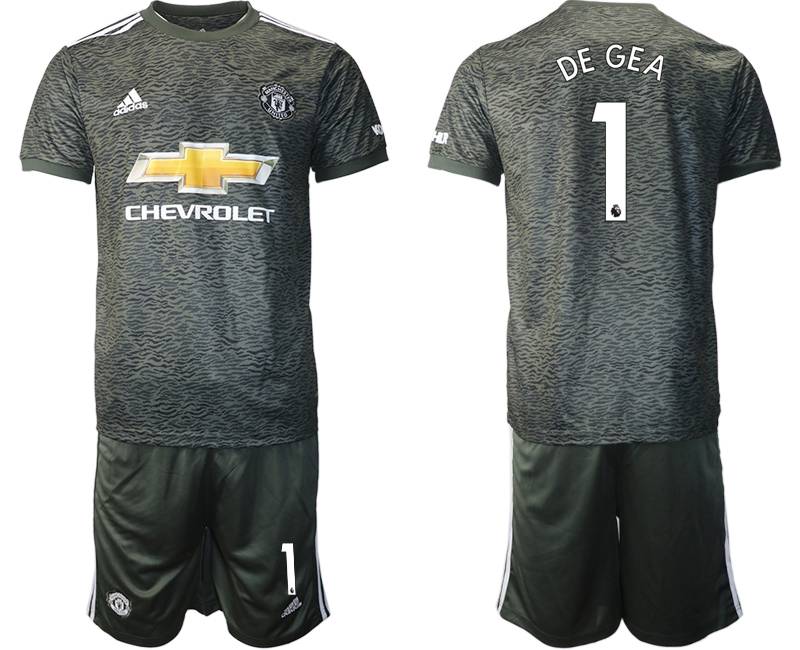 Men 2020-2021 club Manchester United away #1 black Soccer Jerseys